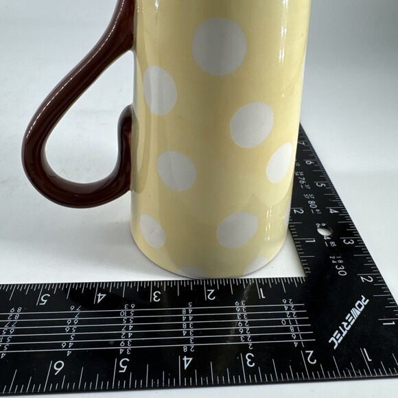 Latte Mug Dot Crazy Paula Deen At Home 16 Oz Ceramic Coffee Hand Painted Tall - Picture 7 of 10